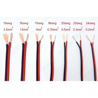 สายไฟ คู่ อย่างหนา ดำแดง 17 15 13 awg ทองแดงแท้ ลำโพง wire cable เครื่องเสียง รถ car audio ไฟเส้น ออกใบกำกับภาษี vat ได้