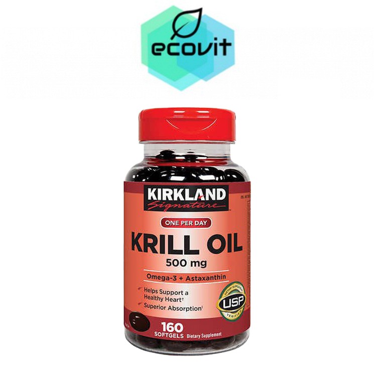 Kirkland Signature - Krill Oil 500 mg. (160 Softgels)