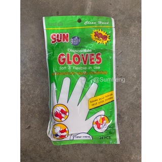 ถุงมือพลาสติกใส 24ชิ้น อเนกประสงค์ ทำสีผม ทำทดลอง ปลูกต้นไม้ ทำความสะอาด ขัดรองเท้า และอื่นๆ