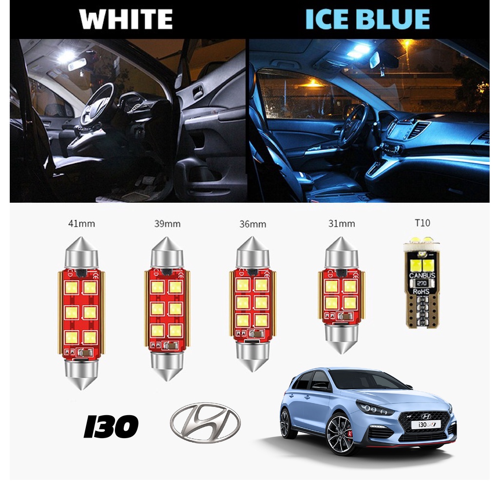 1PC Hyundai I30 รถหลอดไฟ LED C5W 31 มม./36 มม./39 มม./41 มม.โดมไฟอ่านหนังสือป้ายทะเบียนรถ Boot