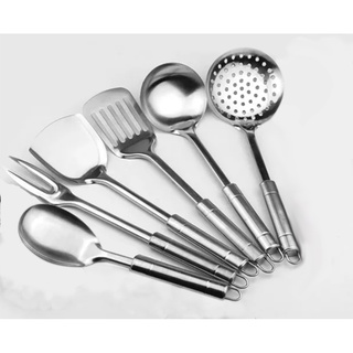 mwcชุดอุปกรณ์เครื่องครัวสเตนเลส6ชิ้น/ชุด6PCS stainless steel kitchen utensils set