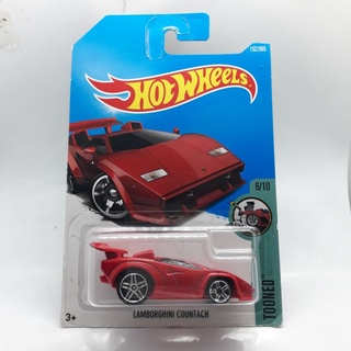 รถเหล็ก Hotwheels LAMBORGHINI COUNTACH สีแดง (ib22)