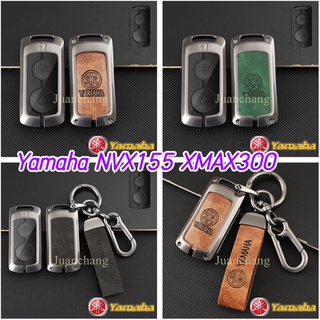 เคสรีโมตกุญแจรถยนต์ แบบโลหะใส สําหรับ Yamaha NVX NVX155 XMAX 250 300 400 XMAX300 QBIX AEROX JAUNS 2018 2019 2020