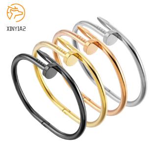 สร้อยข้อมือเล็บ สร้อยข้อมือเหล็ก ไทเทเนียม สไตล์เกาหลี แฟชั่…