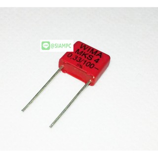 คาปาซิเตอร์โพลี POLYESTER FILM CAPACITOR 0.33UF 100V MKS4 WIMA 5%