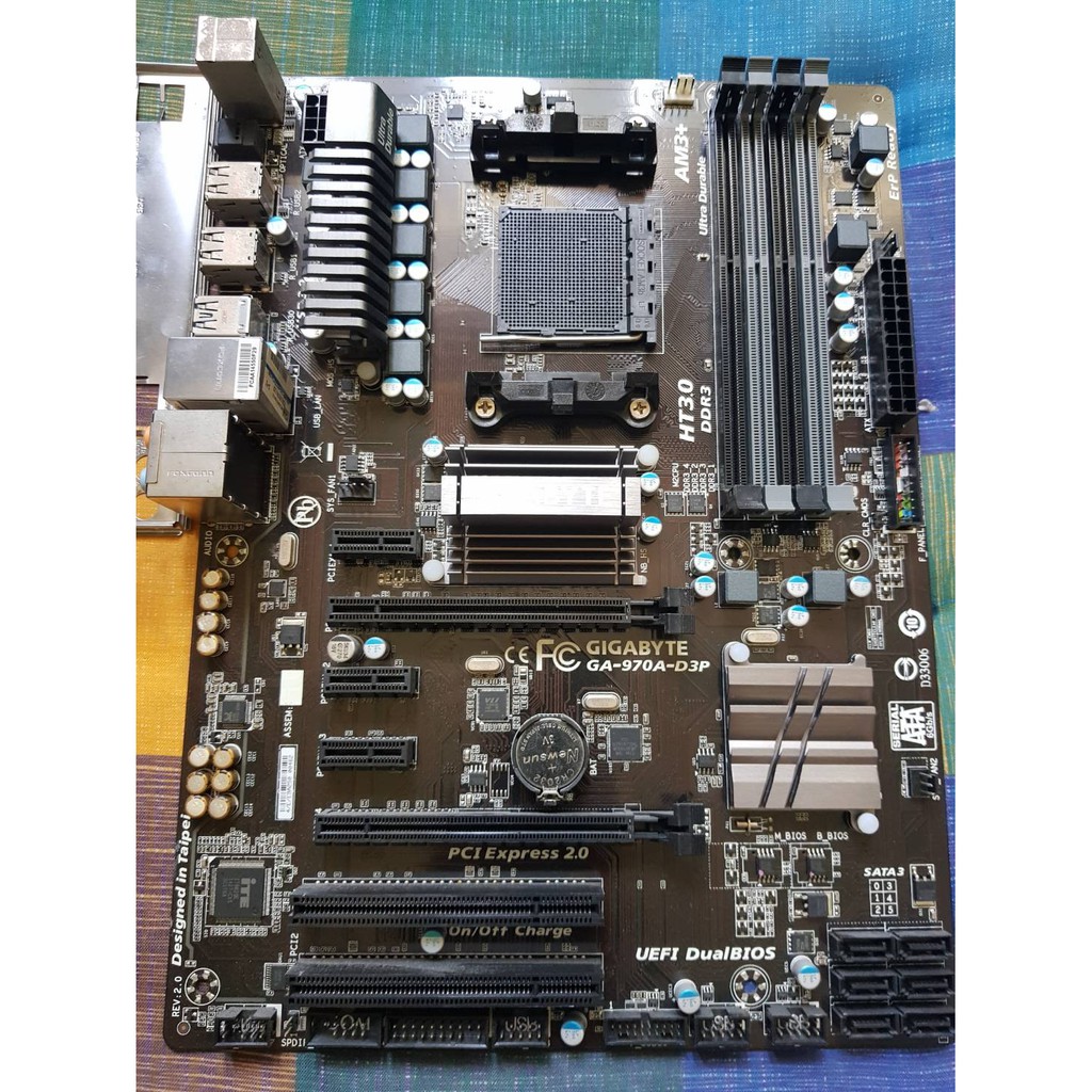 GIGABYTE GA970AD3P + พร้อมฝาหลัง กล่องเดิม Shopee Thailand
