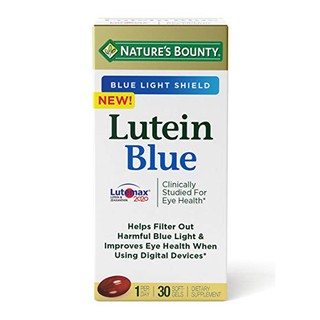 บำรุงตา จากแสงสีฟ้า,Nature’s Bounty,Lutein Blue,30 softgels,eye,บำรุงตา ดีมาก