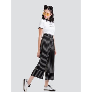 ลดแรงมาก! กางเกง Black Striped Pants