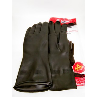 ถุงมือยางชนิดหนาพิเศษสีดำ Free Size Eagle One หรือ ยี่ห้ออื่นเกรดเดียวกัน