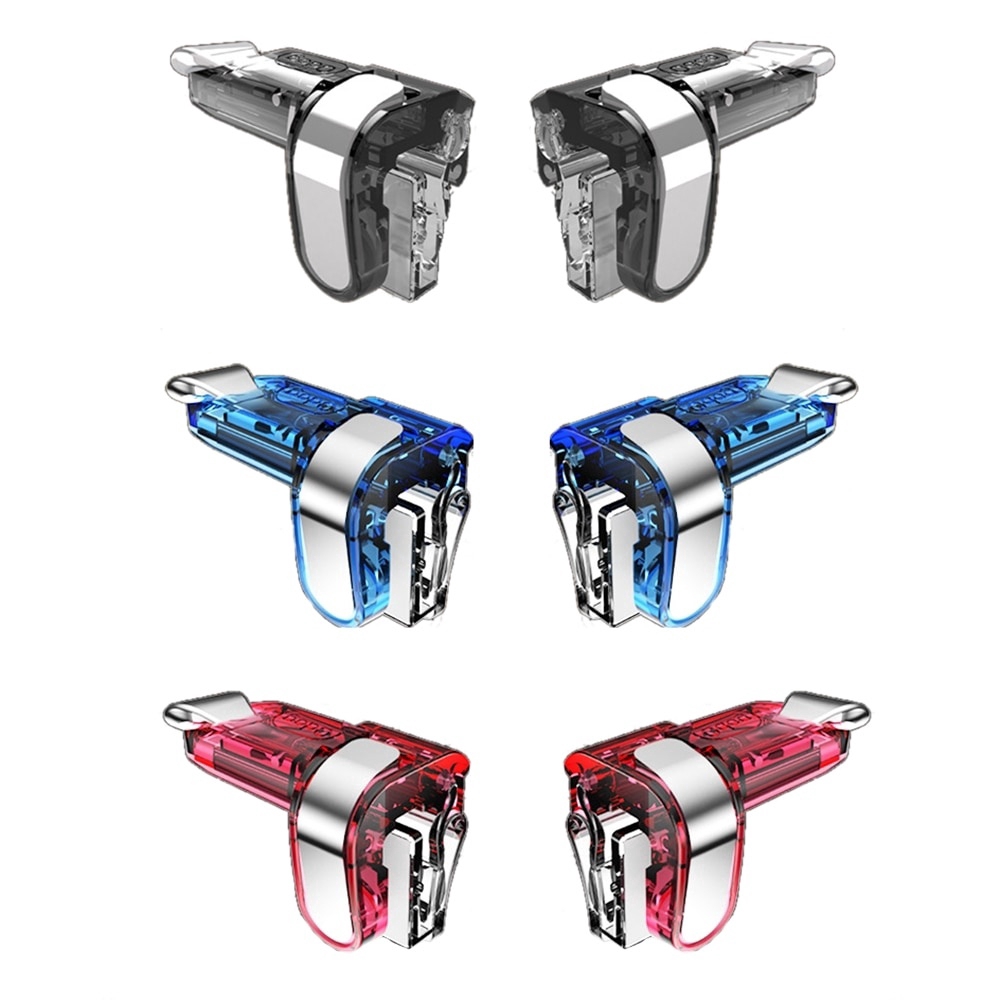 เกมโทรศัพท์โลหะ Trigger Fire ปุ่ม Sensitive Aim จอยสติ๊ก PUBG Gaming Controller L1R1