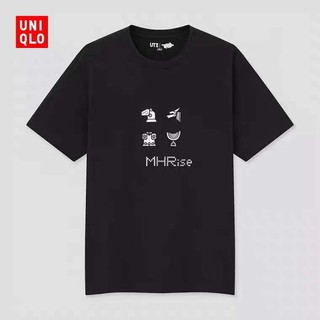 Uniqlo เสื้อยืดแขนสั้นลาย Monster Hunter Rise Ut ( 441559 ) สําหรับผู้ชายและผู้หญิง