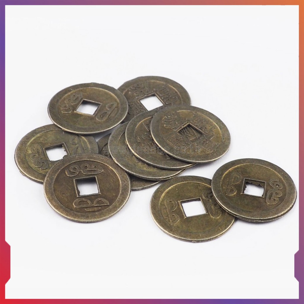 เหรียญจีนโบราณ ขนาด 24มิล (10 ชิ้น/แพ็ค)
