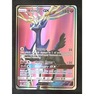 Xerneas GX Card 126/131 เซร์เนอัส Pokemon Card Gold Flash Light (Glossy) ภาษาอังกฤษ