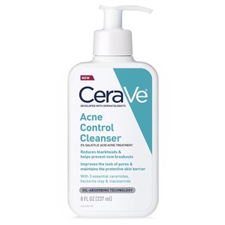 [ของแท้ 100%] CERAVE ACNE CONTROL CLEANSER 2% SALICYLIC ACID ACNE TREATMENT 237ml (8 fl.oz.) (EXP:05/24)