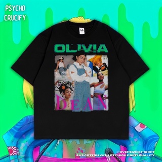 เสื้อยืด ขนาดใหญ่ พิมพ์ลาย Psycho Crucify Olivia Dean | สีดํา | สีเทาเข้ม | เสื้อยืด ลาย Olivia Dean | เสื้อยืด ขนาดใหญ่