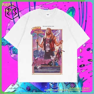 เสื้อยืด ขนาดใหญ่ พิมพ์ลาย Haze Thor Love and Thunder สีม่วง | สีขาว | เสื้อเชิ้ต ลายอเวนเจอร์ส | เสื้อยืด ขนาดใหญ่ | สไ