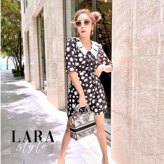 Lara Style 💋 ชุดเดรสสีดำลายดอกไม้เดซี่ ทรงสวยน่ารัก ใส่แล้วดูหุ่นดีมากๆ มู้ดเกาหลีเกาใจสุดๆ