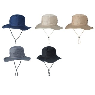 (XF) หมวกบักเก็ต หมวกเดินป่า หมวกกันแดด มีสายคล้อง ผ้าหนา
