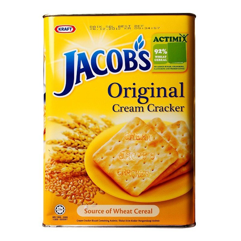 แพคเกจมีการเปลี่ยนแปลง ** Jacob's Original Cream Cracker ขนมปัง ขนมปังจาค็อบส์ จาคอบส์ ออริจินอล ครี