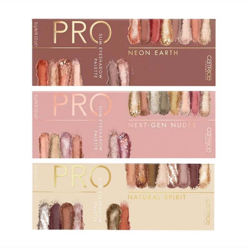 Catrice Pro Neon Earth/Pro Next Gen-Nude/Pro Natural Spirit Slim Eyeshadow Palette 10.6g
