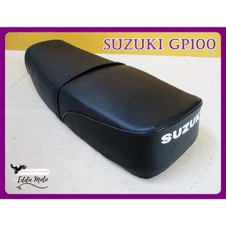 SUZUKI GP100 COMPLETE DOUBLE SEAT "BLACK"  // เบาะรถมอเตอร์ไซค์ ท้ายมน สีดำ หนังพีวีซี สินค้าคุณภาพดี