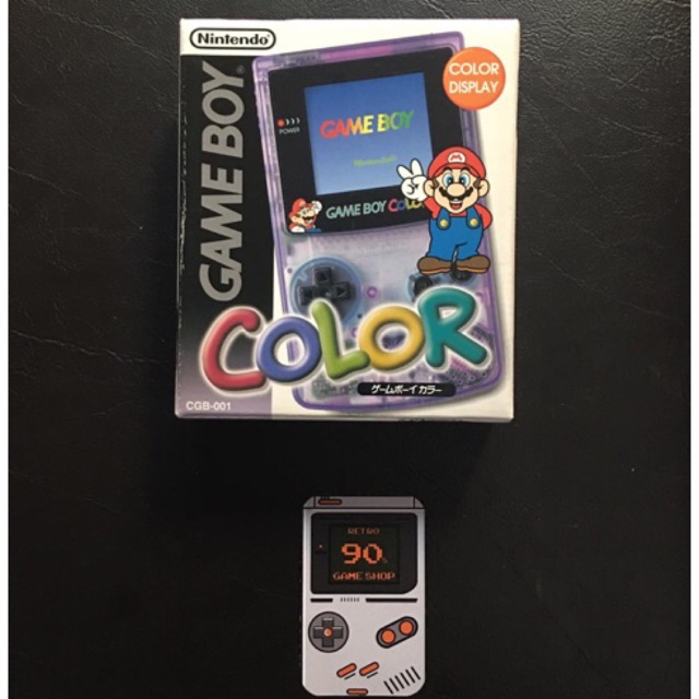 NINTENDO GAMBOY COLOR CLEAR PUPLE BOX  /MARIO LIMITED EDITION