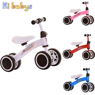 Baby BALANCE BIKE Ride ของเล่นเด็กสี่ล้อจักรยานไม่มีเท้าเหยียบจักรยานเด็ก Walker ทารกสำหรับการเรียนรู้เดิน Scoo