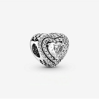 Pandora silver charm  หัวใจ