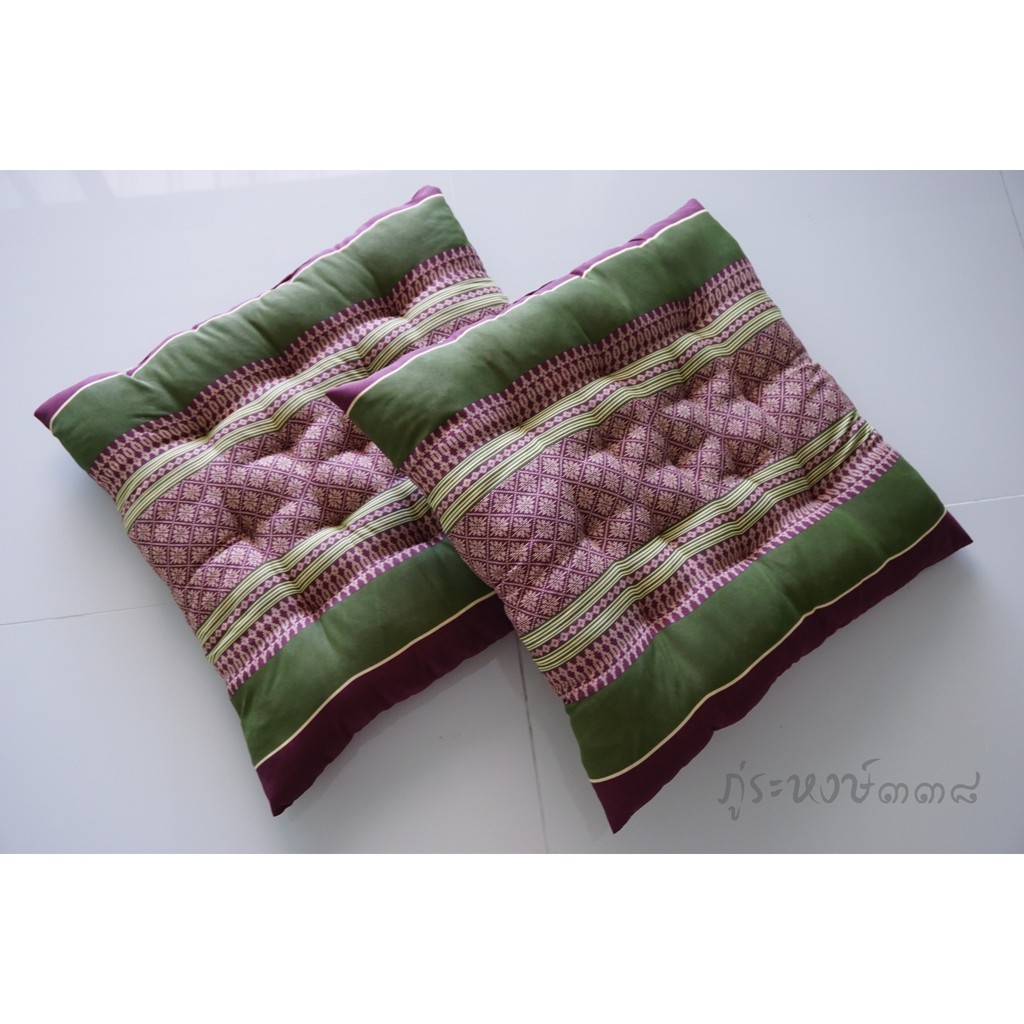 เบาะรองนั่ง สินค้า OTOP นั่งสบาย หลายขนาด ผ้าลายไทย - รูปที่ 5