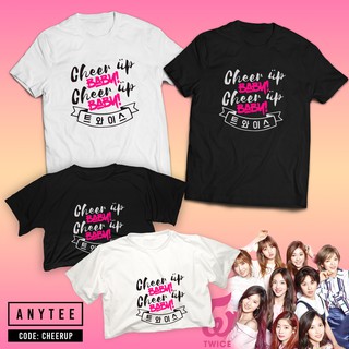 TWICE ให้กําลังใจเสื้อยืดเด็กและ Croptop หลวม (ท็อปส์ซูเกาหลีสําหรับผู้หญิงอินเทรนด์) Anytee Egj