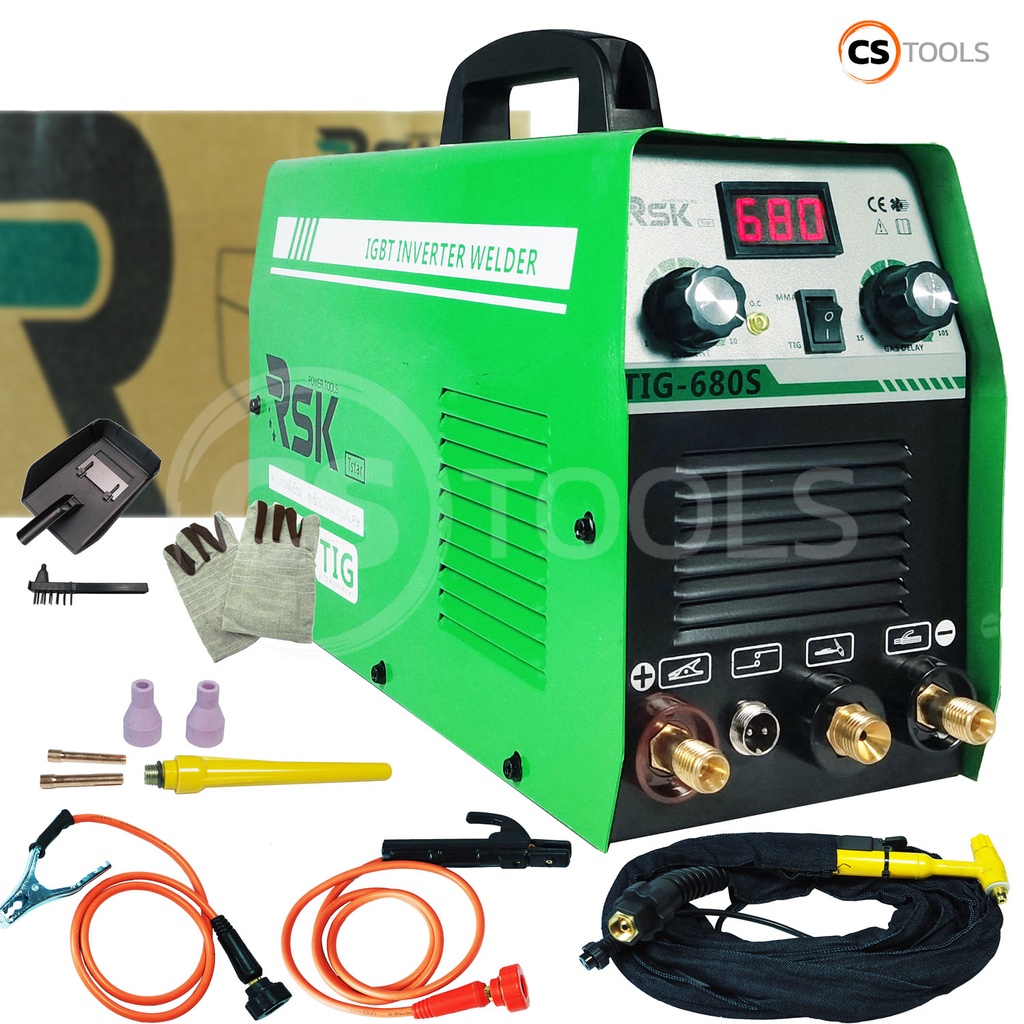 RSK ตู้เชื่อมไฟฟ้า เครื่องเชื่อม 2 ระบบ รุ่น TIG-680(เชื่อมไฟฟ้าและเชื่อมอาร์กอน) ตู้เชื่อมทิก(TIG) 
