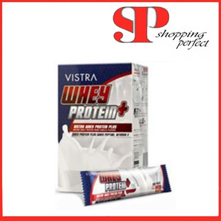 Vistra whey protein วิสทร้า เวย์โปรตีน ขนาด 15 ซอง วนิลา [เเบบกล่อง]