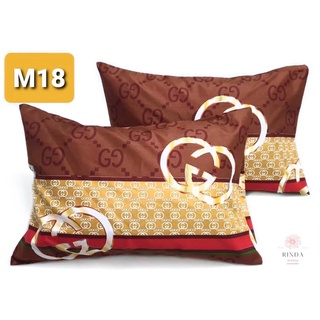 ปลอกหมอนหนุนคู่ (2ผืน) ลาย Gucci ผ้า Cotton 100% ปลอกหมอนขนาดมาตรฐาน ใส่หมอนซาตินได้