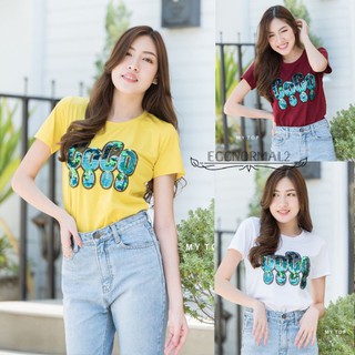 MYTOP​🌈New in 💛Code: J35 Basic tee เสื้อยืดคอกลม งานปัก  เนื้อผ้าเกรด A