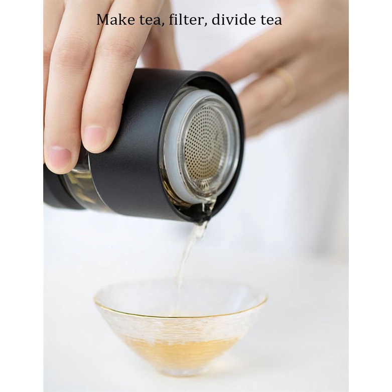 กระติกน้ำ ร้อน สแตนเลส แยกกากชา ขวดน้ำชา Xiaomi fun home 520 มล. สแตนเลสแบบสองชั้น 3 IN 1 Vacuum Flasks Thermoses Tea