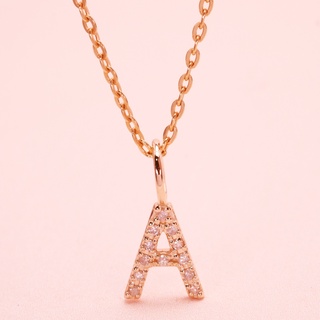 Grace Fine Jewelry จี้เพชรทองแท้ 9k A Alphabet (จี้อย่างเดียว)