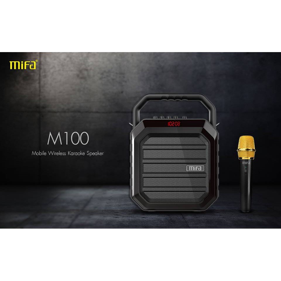 MIFA M100 ลำโพงบลูธูท ฟังเพลง ร้องคาราโอเกะ มาพร้อมไมค์Wireless ชาตแบตได้ คุณภาพเสียงดีเยี่ยม ของแท้ 100%