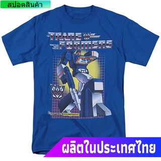 ภาพยนตร์อเมริกัน หม้อแปลงไฟฟ้า Transformers Soundwave T Shirt &amp; Stickers teeคอกลม แฟชั่น  ผ้าฝ้ายแท้ เสื้อยืด cotton100%