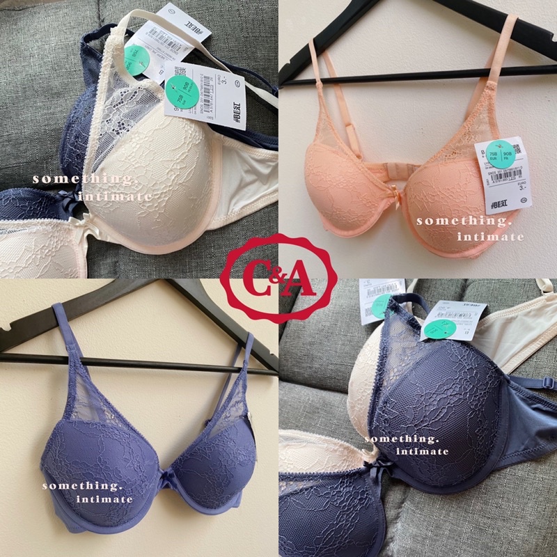 200k GET 4 - C&amp;A Zoe Plunge Full Cup Cover Up Lacey Underwired Bra / Lace Bra with Branded Wire