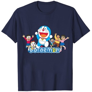 เสื้อยืดผ้าฝ้ายพรีเมี่ยม เสื้อยืดแขนสั้น พิมพ์ลาย Nobita Nobi Dorami Doraemon