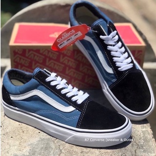 🚩 [พร้อมส่ง]  Old Skool Navy Blue เนวี่💙น้ำเงิน/ดำ สินค้าพร้อมกล่อง รองเท้า มีเก็บปลายทาง