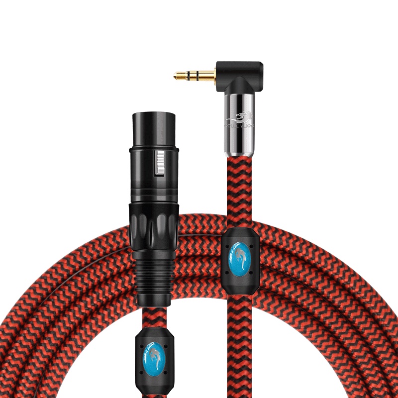 Golley LION สายเคเบิลแจ็คไมโครโฟน 3.5 มม. เป็น XLR ตัวเมีย XLR เป็น 1/8 นิ้ว