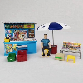 TINY HONG KONG 1/35 NEWSPAPER STAND DIECAST DIORAMA W/ FIGURE 003743