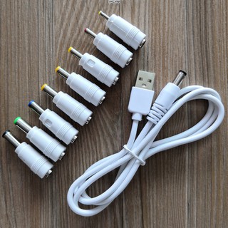 NED_ready stock_โคมไฟตั้งโต๊ะสายชาร์จรูกลมหัวกลมพัดลมขนาดเล็ก audio universal charger usb to DC power data cable 3.5mm