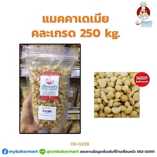 ถั่วแมคคาเดเมีย เม็ดหักใหญ่ (คละเกรด) ไม่อบ Raw Big Pieces Macadamia Nuts 250 กรัม (08-0320-16)