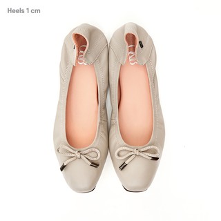 O&amp;B รองเท้าหนังแท้ รุ่น Audrey comfy in Light Grey (New Edition)