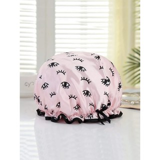 หมวกคุมผมแฟชั่นนำเข้า Eye/Lip print shower cap พร้อมส่ง‼️