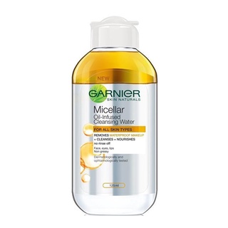 ✨ฮิตสุด✨ GARNIER การ์นิเย่ สกิน แนทเชอรัลส์ ไมเซล่า ออยล์ อินฟิวส์ คลีนซิ่ง วอเตอร์ 125 ml. 🚚พร้อมส่ง!! 💨