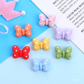 การ์ตูน Polka Dot Bowknot อุปกรณ์เสริมเรซิ่น/ เครื่องประดับผม Headwear วัสดุ Patch