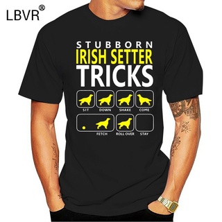 เสื้อยืด ลาย Irish Setter Tricks Stubborn Sit Down Shake Come สําหรับผู้ชายS-5XL